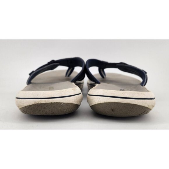 Clarks Cloudsteppers Women's Size 9 M Navy Blue T Strap Thong Sandals Flip Flops - Picture 5 of 11